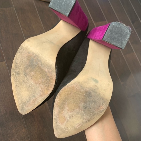 Zara Color Block Chuck High Heel Shoe Size 6 - Picture 6 of 6